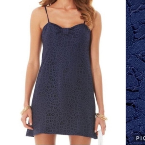 Lilly Pulitzer Dresses & Skirts - Lilly Pulitzer Deep Blue Karina Lace Dress | 6